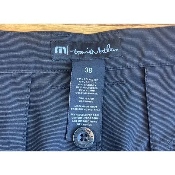 Travis Mathew Beck Shorts Black 81% polyester, 13% cotton, 6% spandex Size 38 - Picture 9 of 11